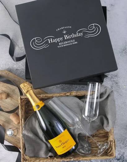 Personalised Veuve Glassware Gift Box