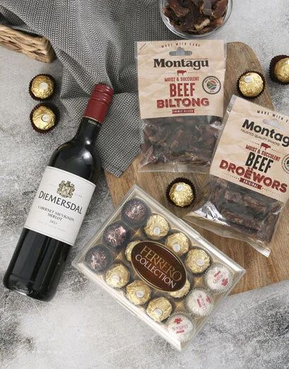 Personalised Wine And Biltong Gift Box