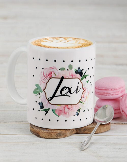 Personalised Floral Mug (Standard)