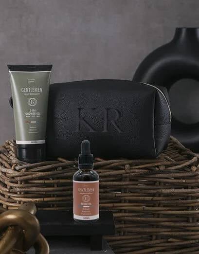 Personalised Gents Black Initials Bag
