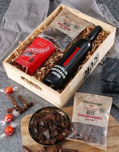 Personalised Wine Down Man Crate