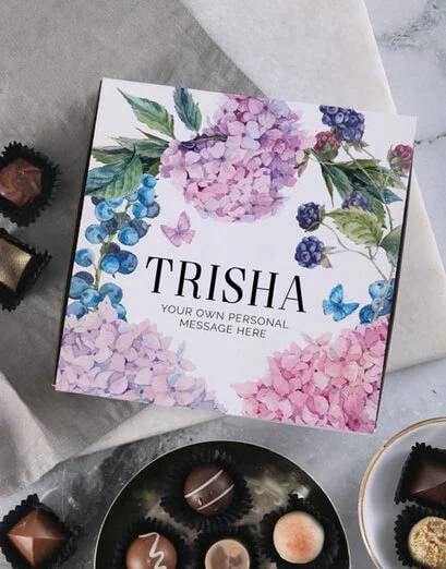 Personalised Pretty Florals Chocolate Tray (Standard)