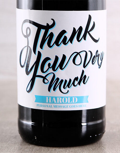 Personalised Thank You Wine