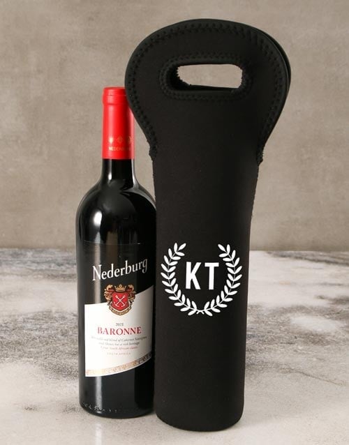 Personalised Initial Wine Carrier Hamper (STANDARD)