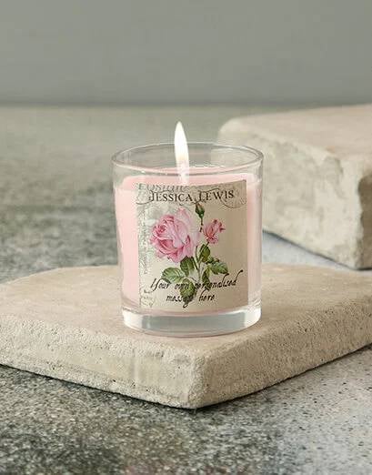 Personalised Vintage Rose Candle (Rose)