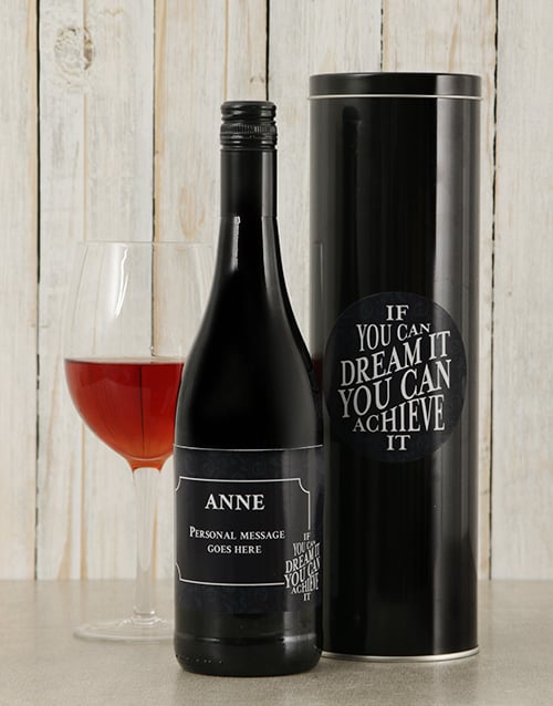 Personalised Dream It Wine Tin