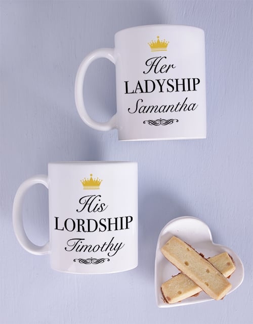 Personalised Lordship Couples Mug Set (Standard)