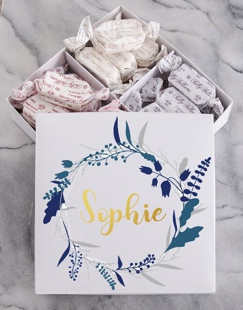 Personalised Wreath Sally Williams Nougat Box