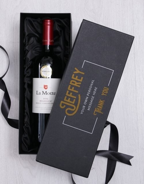 Personalised Red Wine Giftbox (La Motte)