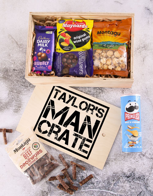 Personalised Man Crate (Snacks)