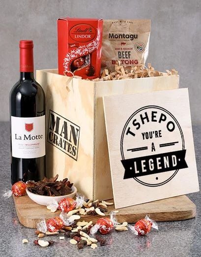 Personalised Legend Man Crate (Snacks)