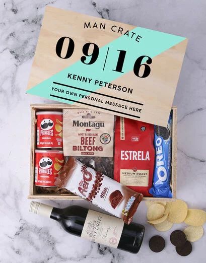 Personalised Date Man Crate (Snacks)