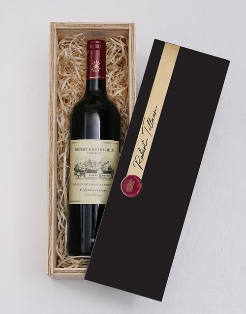 Personalised Wine Wax Seal Crate (La Motte)