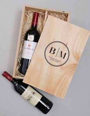 Personalised Monogram Printed Duo Crate