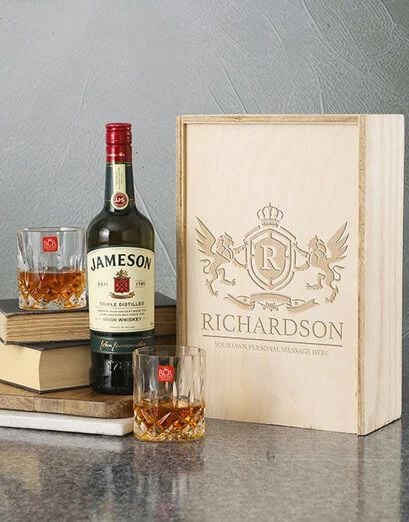 Personalised Crystal Jameson Crate Set (Standard)