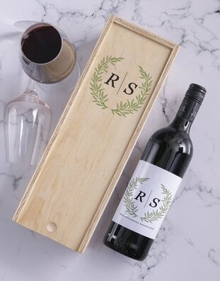 Laurel Personalised Wine and Crate