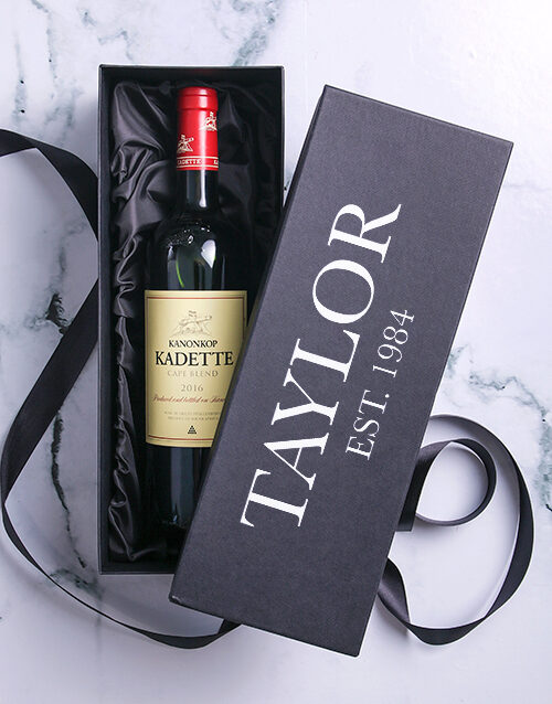 Personalised Red Wine Printed Giftbox (Nederburg)