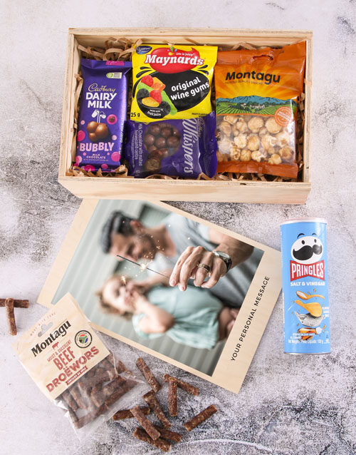 Personalised Printed Photo Man Crate (Snacks)