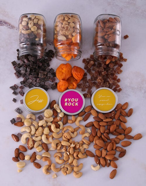 Personalised You Rock Nut Jars