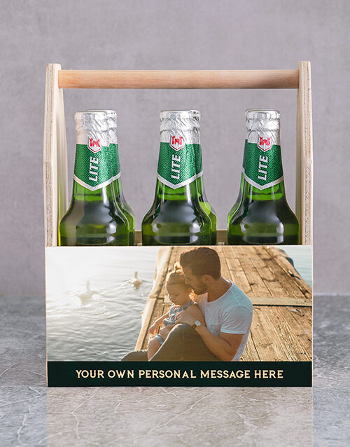 Personalised Photo Printed Beer Caddy (Cola)