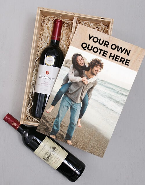 Personalised Photo Duo Wine Crate
