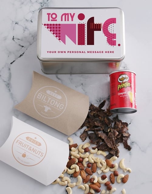 Personalised To My Wife Snack Tin (Savoury)