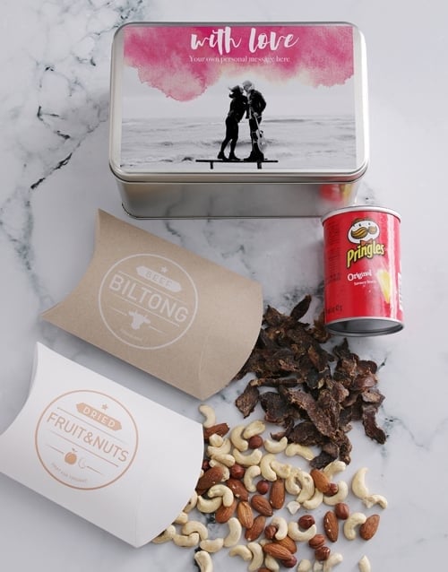 Personalised Photo With Love Snack Tin (Sweet)