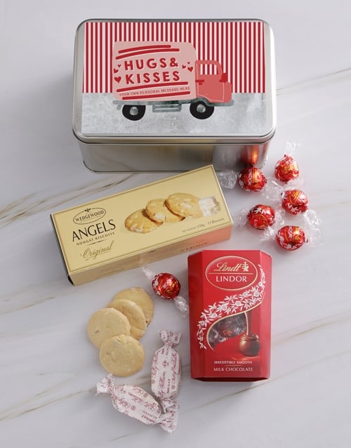 Personalised Hugs And Kisses Snack Tin (Sweet)