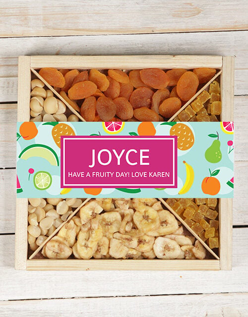 Personalised Mixed Fruit And Nut Tray