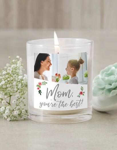 Personalised Mom Photo Candle