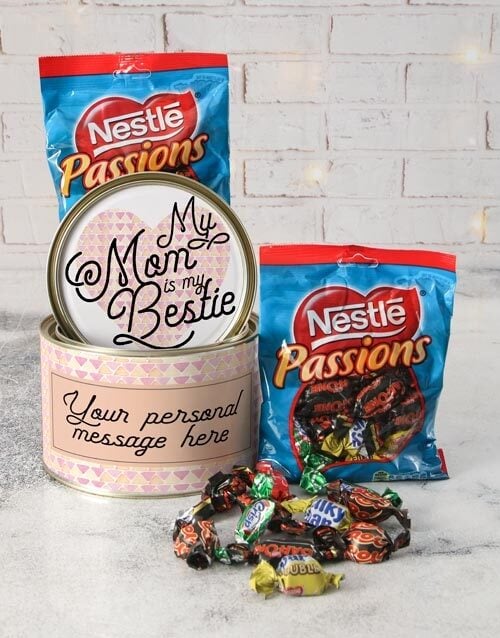 Personalised Mom Is My Bestie Chocolate Tin (Standard)