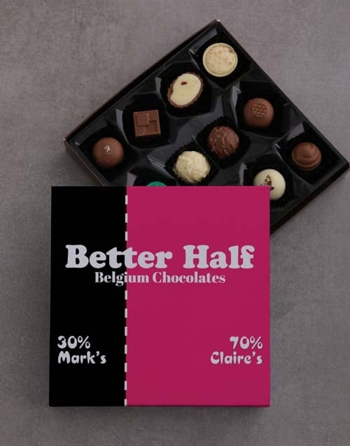 Personalised Better Half Choc Tray