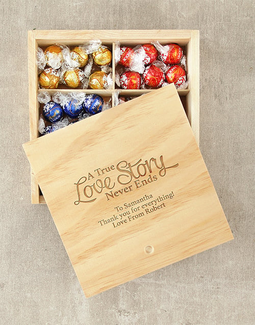 Personalised True Love Story Lindt Box