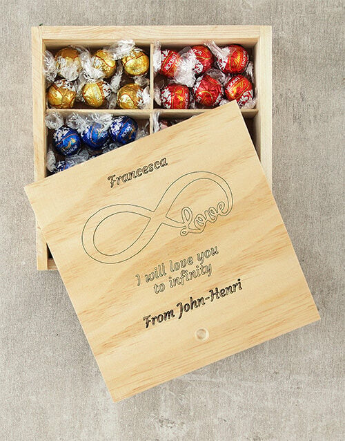 Personalised Infinity Love Lindt Box