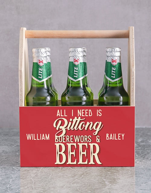 Personalised All I Need Man Crate (Castle Lite)