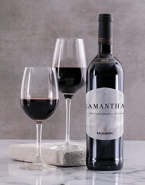 Personalised Classic Backsberg Wine (Merlot)