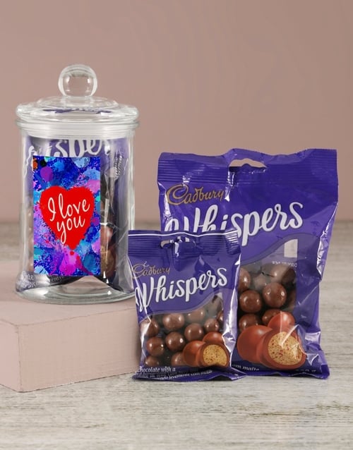 I Love You Whispers Candy Jar (STANDARD)