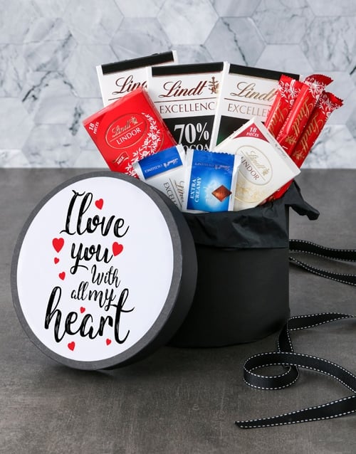 With All My Heart Lindt Hat Box (SMALL)