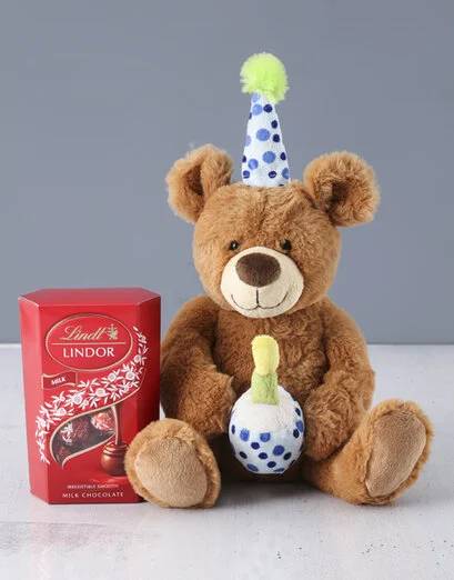 Happy Birthday Teddy With Chocolates