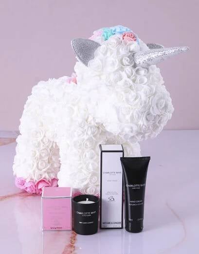 Rose Unicorn And Pamper Hamper