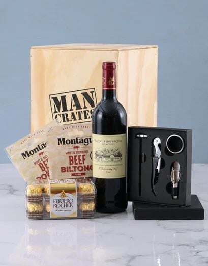 Sophisticated Wine Man Crate (Standard)