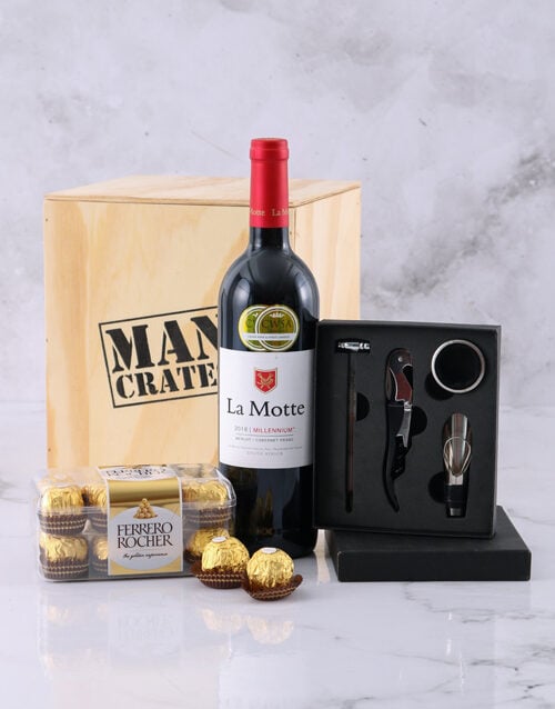 Sip And See Wine Man Crate (STANDARD)
