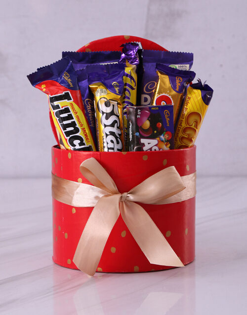 Ravishing Red Chocolate Hat Box (Standard)