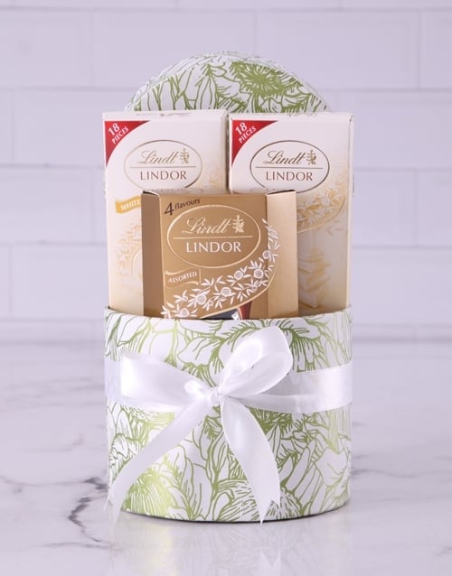 Lush And Lovely Protea Chocolate Hat Box (Standard)
