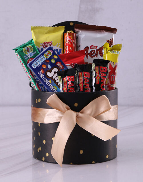 Gorgeous Gold Dot Hat Box (Standard)