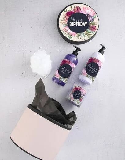 Vibrant Floral Print Birthday Pamper Hamper (Small)