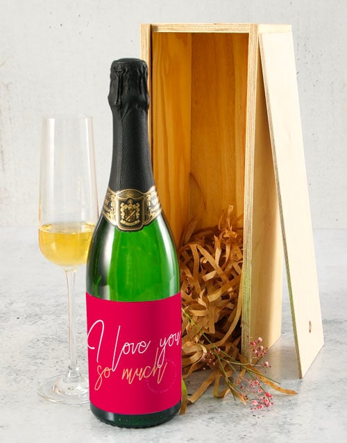 Love You So Much Wine Gift Crate (SPARKLING)