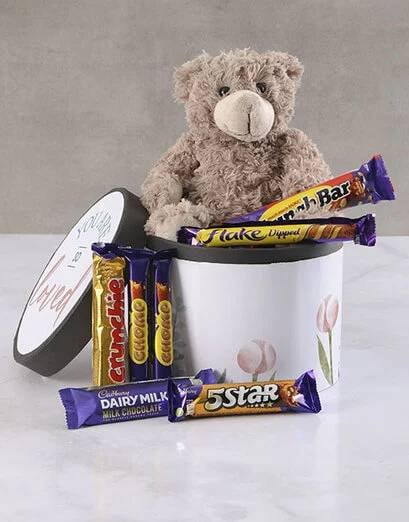 Chocolate Treats Teddy Box