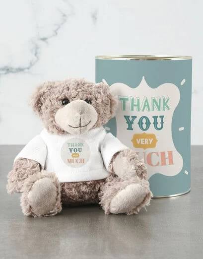 Thank You Teddy Bear In Tin (Standard)