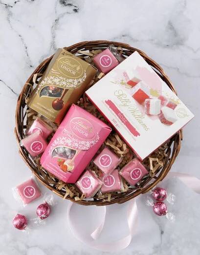 Pink Delight Chocolate Basket